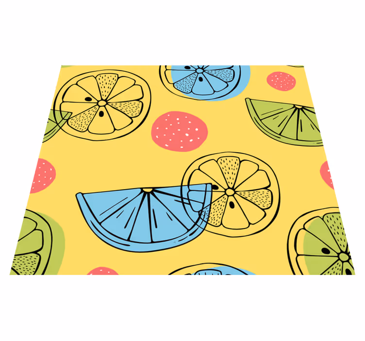 Citrus fruits kitchen vinyl mat - TenStickers