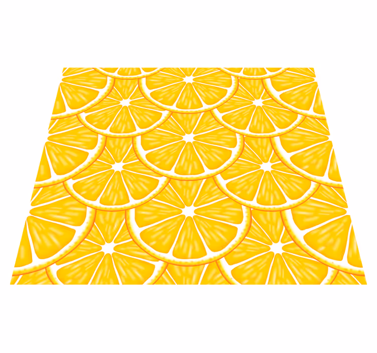 Kitchen vinyl mat with orange pattern - TenStickers