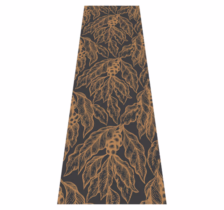 Kitchen vinyl mat with coffee tree branch design - TenStickers