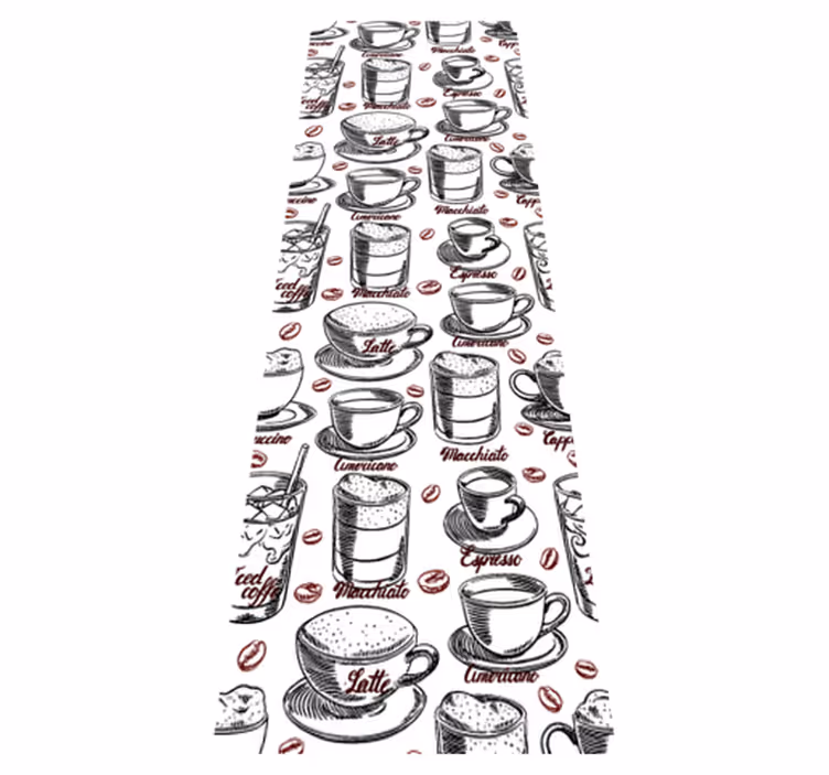 Coffee lover's kitchen vinyl mat - TenStickers