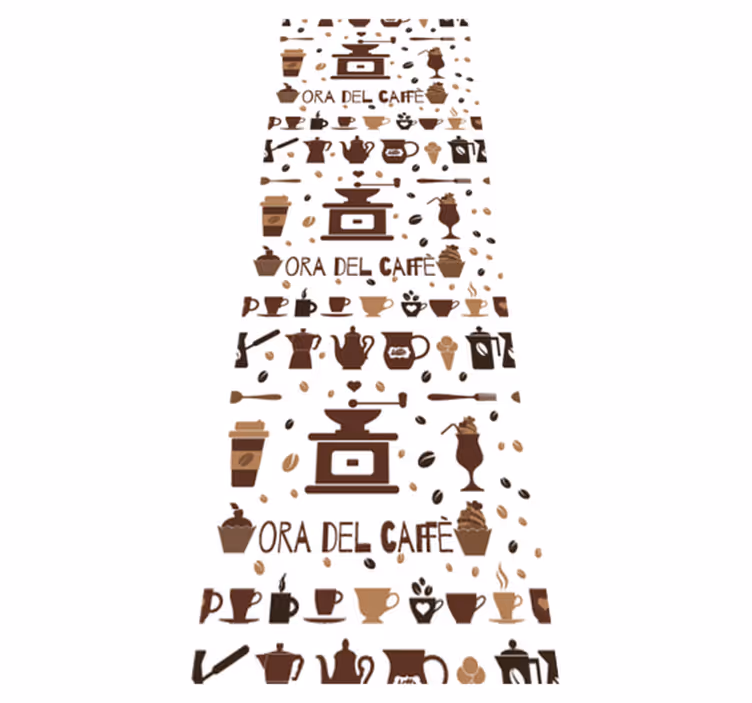 Kitchen vinyl mat coffee break - TenStickers