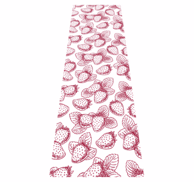 Kitchen vinyl mat with cute seamless strawberry pattern - TenStickers
