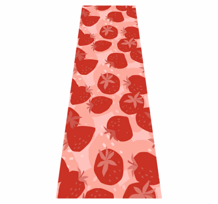 Kitchen vinyl mat with abstract seamless red strawberries - TenStickers