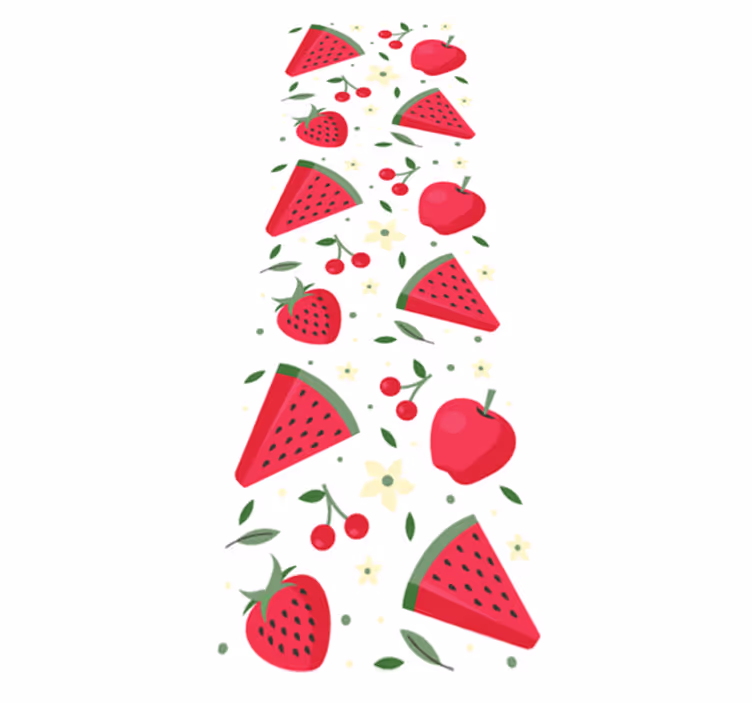 Kitchen vinyl mat with assorted fruit designs - TenStickers