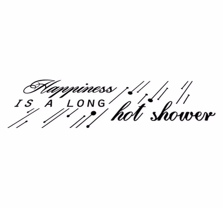Happiness long shower bathroom mat - TenStickers