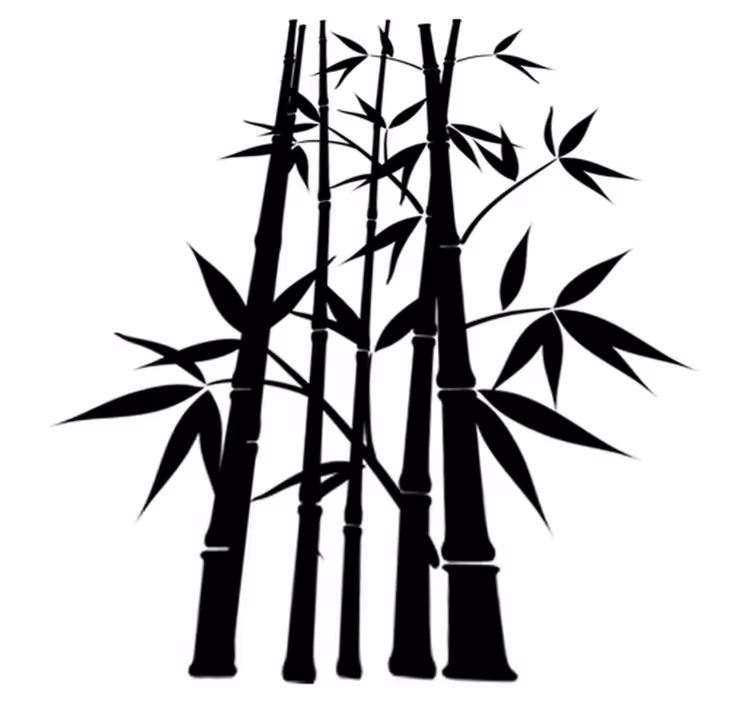 Bathroom mat bamboo plant bathroom decor adhesive - TenStickers