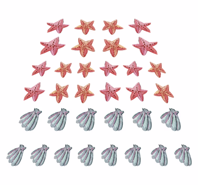 Bathroom mat starfish design - TenStickers