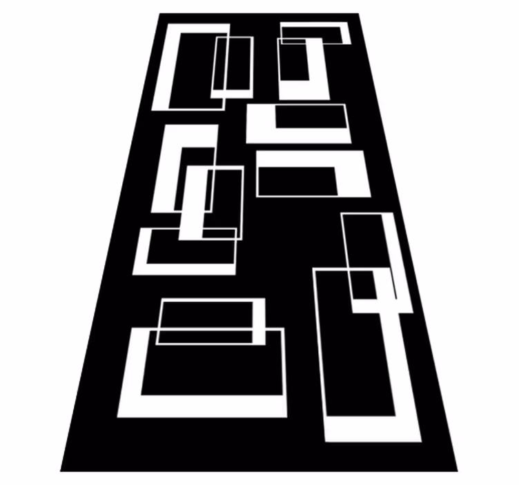 Minimalistic rectangles bathroom mat - TenStickers
