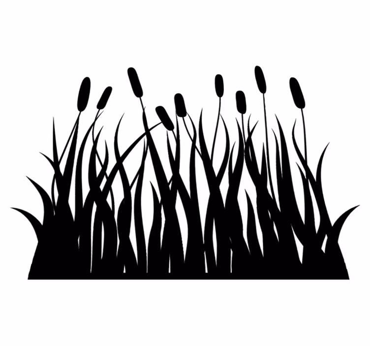 Monochrome juncos bathroom mat - TenStickers