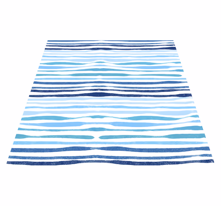 Blue vertical stripes bathroom mat - TenStickers
