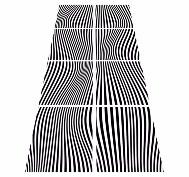 Bathroom mat with wave pattern squares - TenStickers