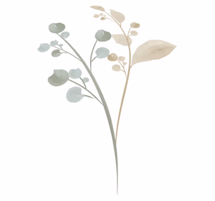 Watercolor branch bathroom mat - TenStickers