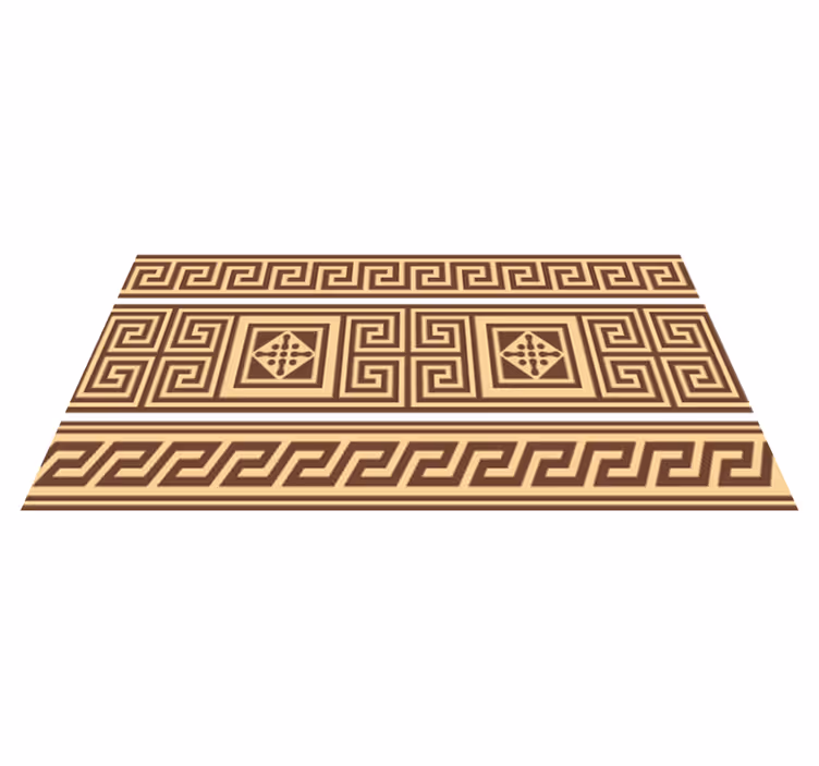Greek pattern bathroom mat - TenStickers