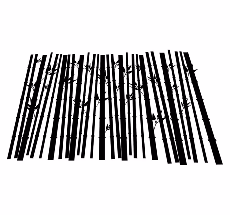 Bamboo plants bathroom mat - TenStickers