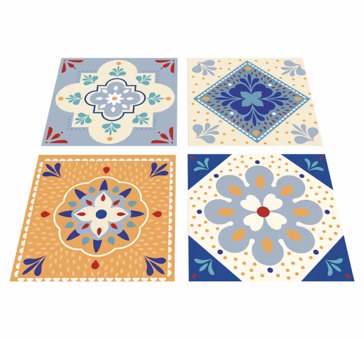 Colorful palette bathroom mat - TenStickers