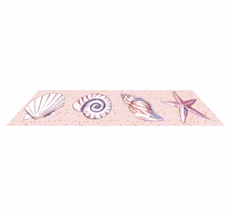 Sea life border bathroom mat - TenStickers