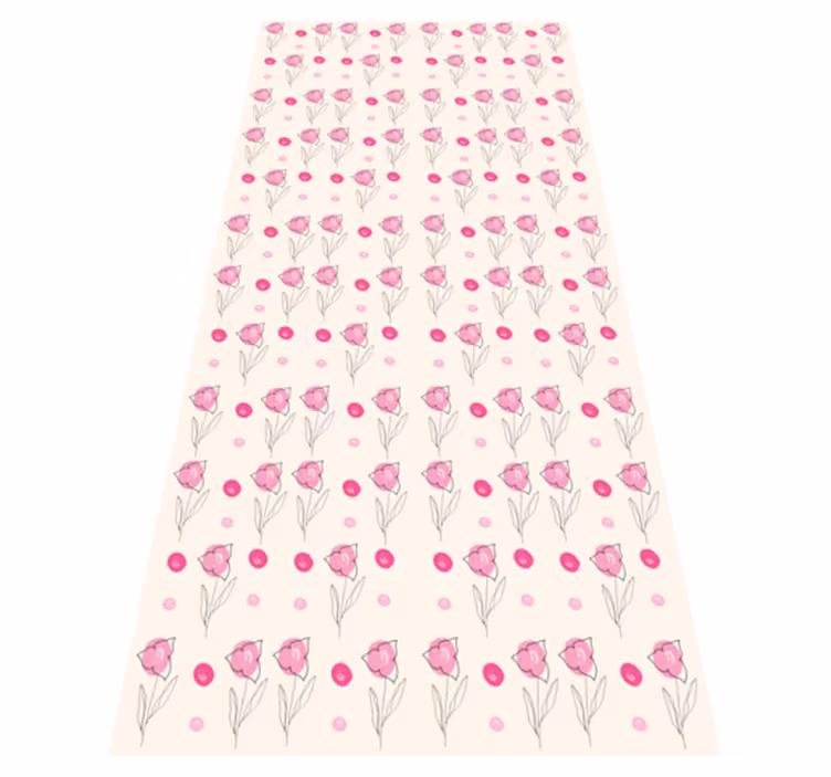 Floral rug bougainvillea pattern - TenStickers