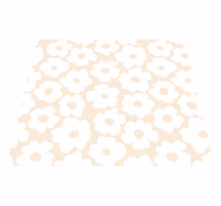 Floral rug white poppy rug - TenStickers