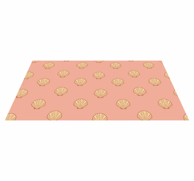 Floral rug with seashell pattern design - TenStickers