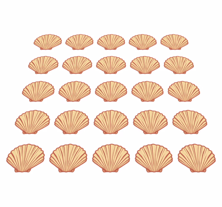 Floral rug with seashell design - TenStickers