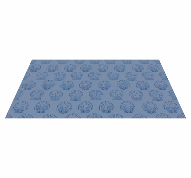 Floral rug with shell pattern design - TenStickers