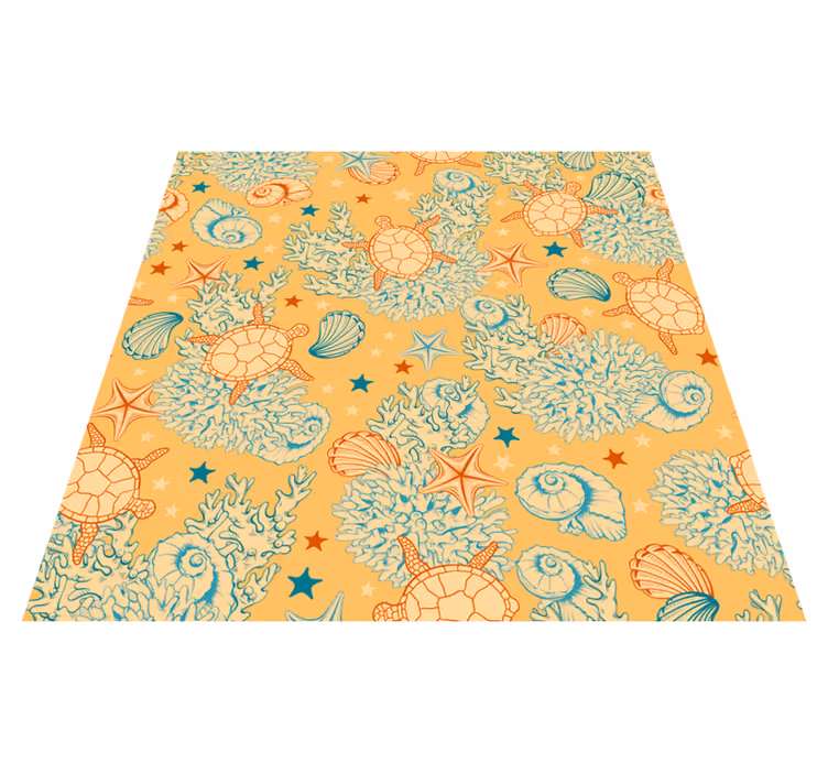 Floral rug inspired by coral and marine life - TenStickers