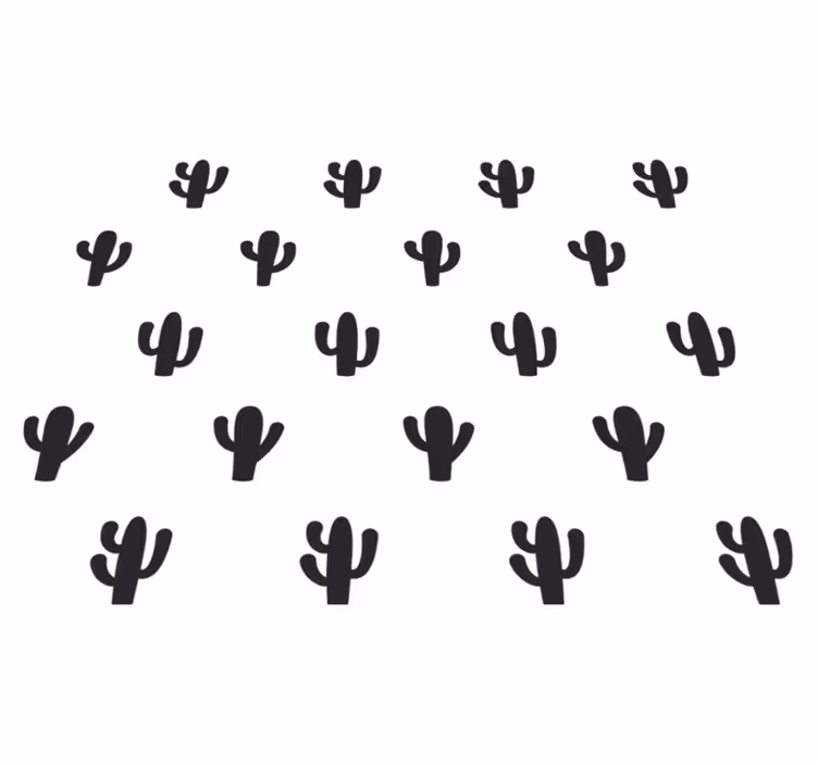 Floral rug with cactus pattern design - TenStickers