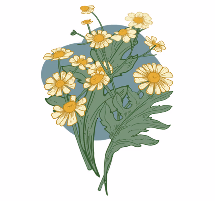 Floral rug in lively blossom arrangement - TenStickers