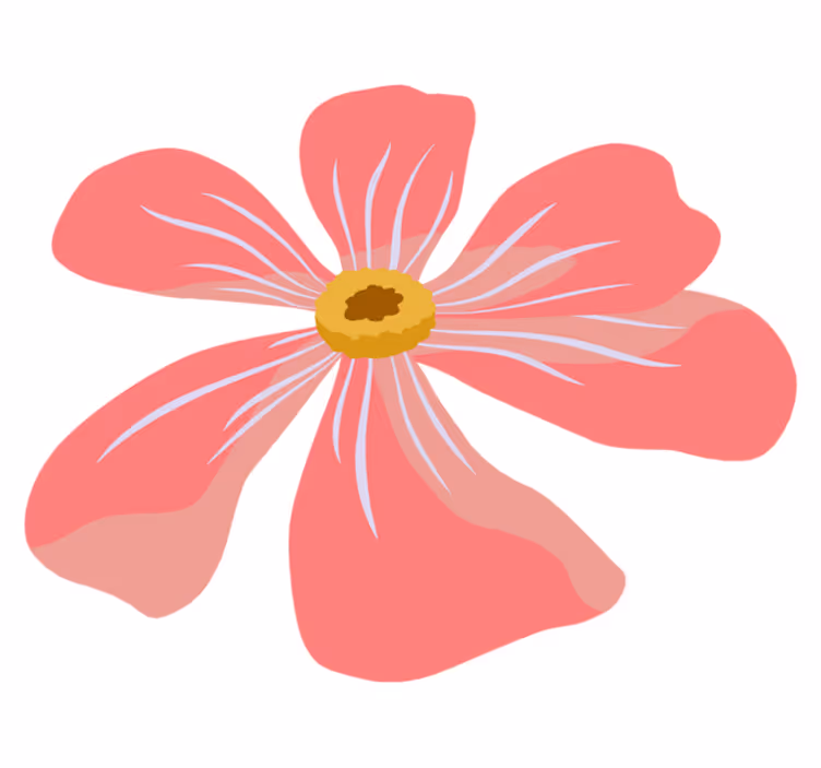 Floral rug in pink floral design - TenStickers
