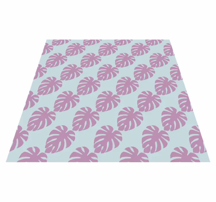 Floral rug with leaf pattern print - TenStickers