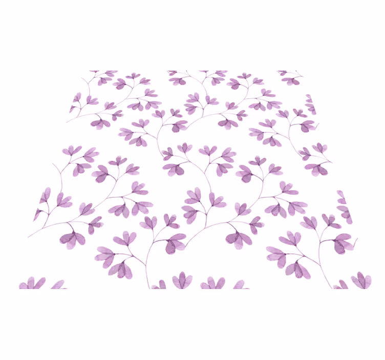 Floral rug in purple floral design - TenStickers