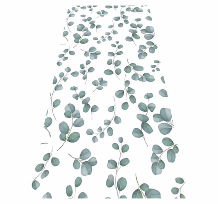 Floral rug eucalyptus greenery design - TenStickers