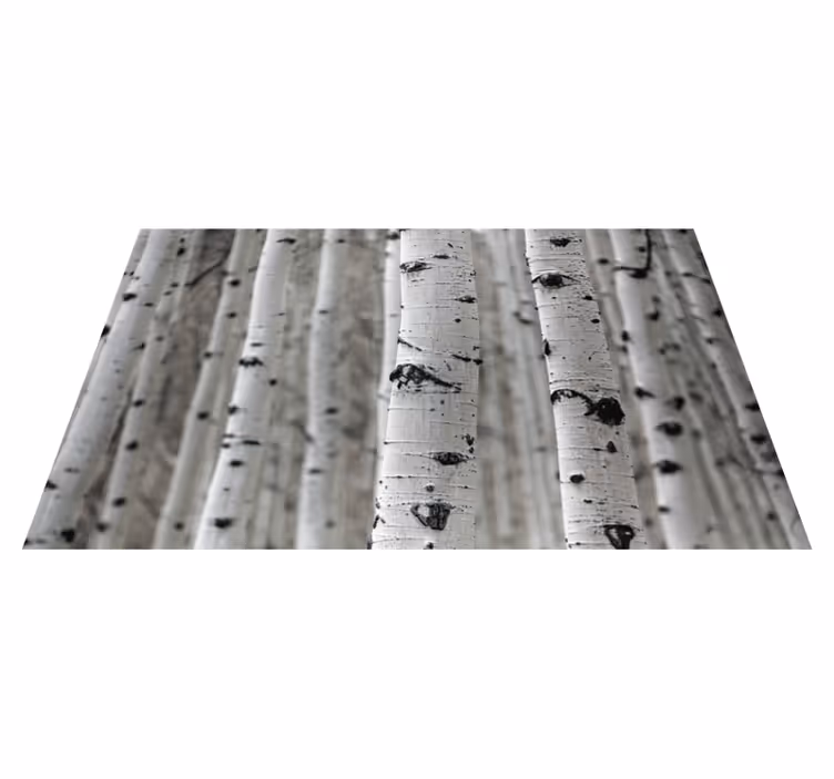 Floral rug birch forest landscape - TenStickers