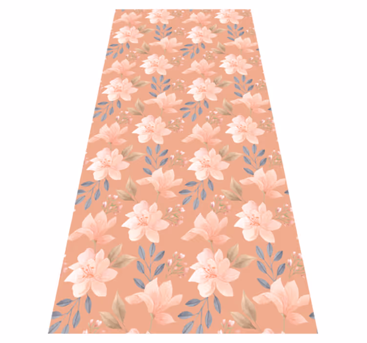 Floral rug with blossom floral design - TenStickers
