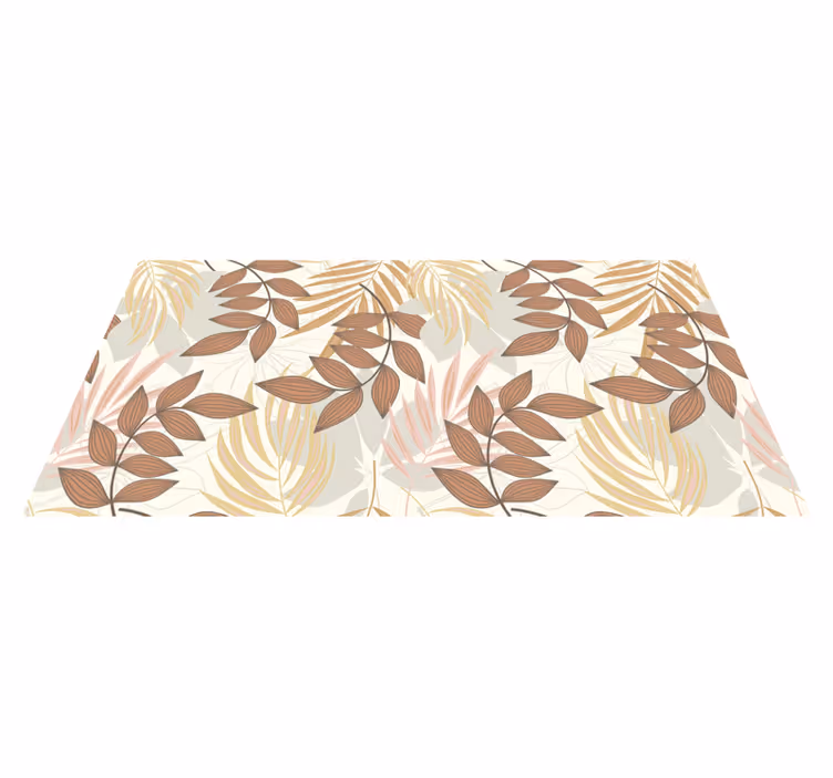 Floral rug inspired by elegant leaves - TenStickers