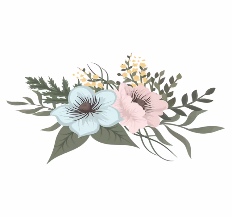 Floral rug botanical collection design - TenStickers
