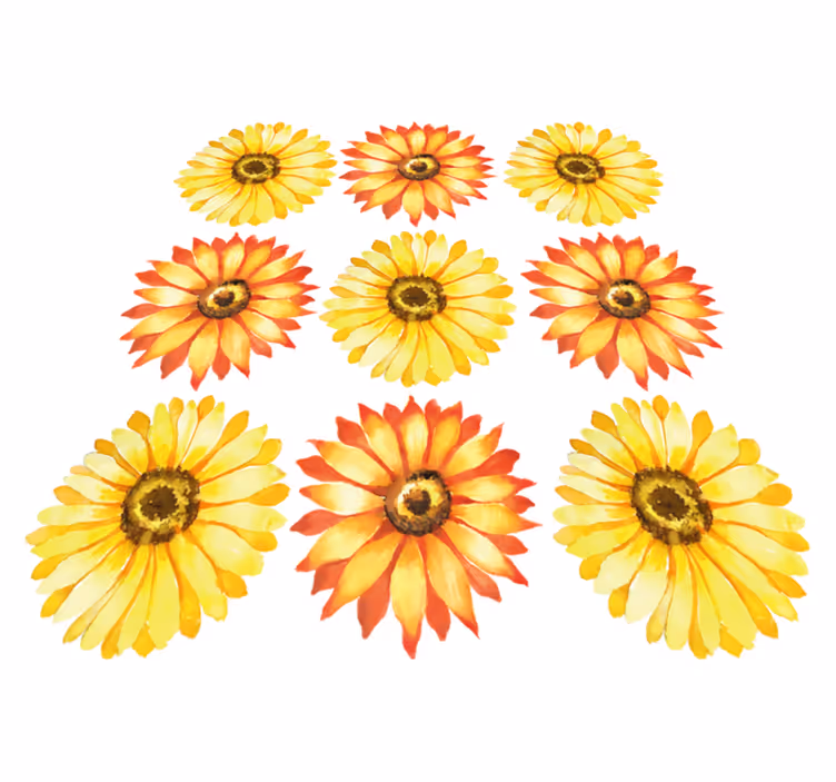 Flower rug with lively floral arrangement - TenStickers