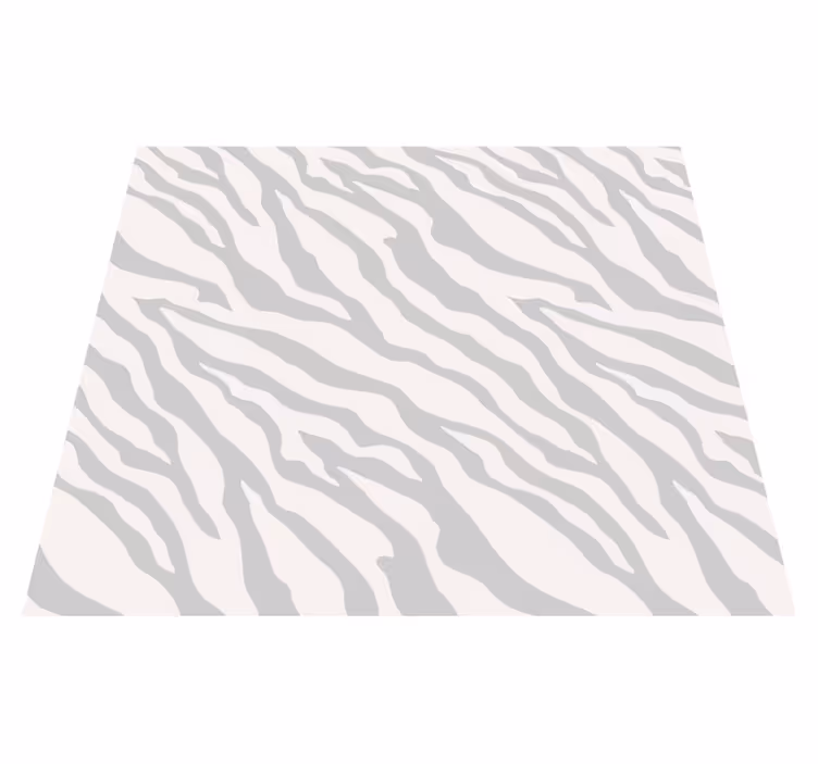 Animal print rug in light gray zebra pattern - TenStickers