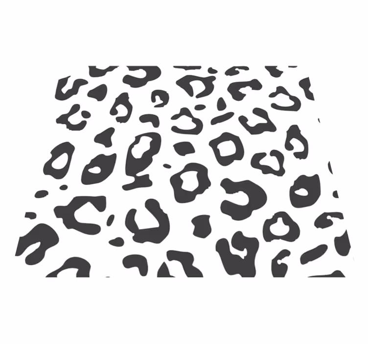 Animal print rug black leopard design - TenStickers
