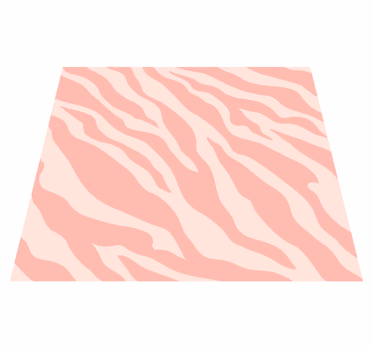 Pink zebra print animal print rug - TenStickers