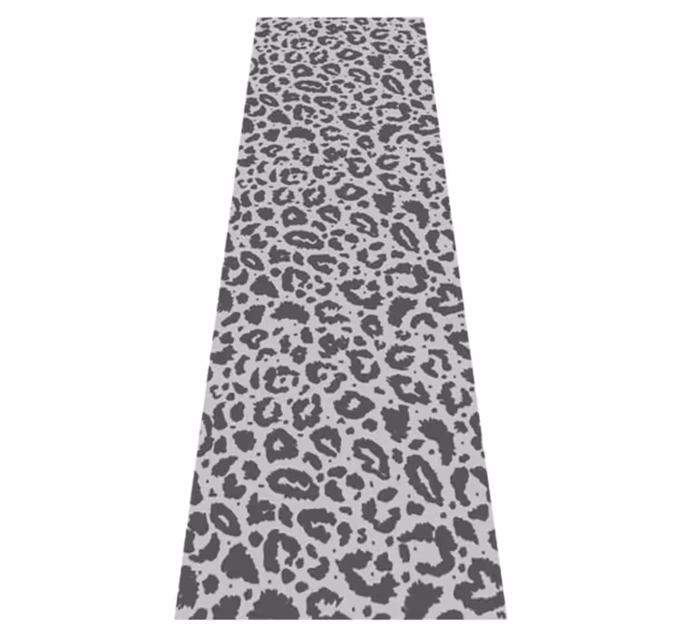 Animal print rug classic style grey leopard print - TenStickers