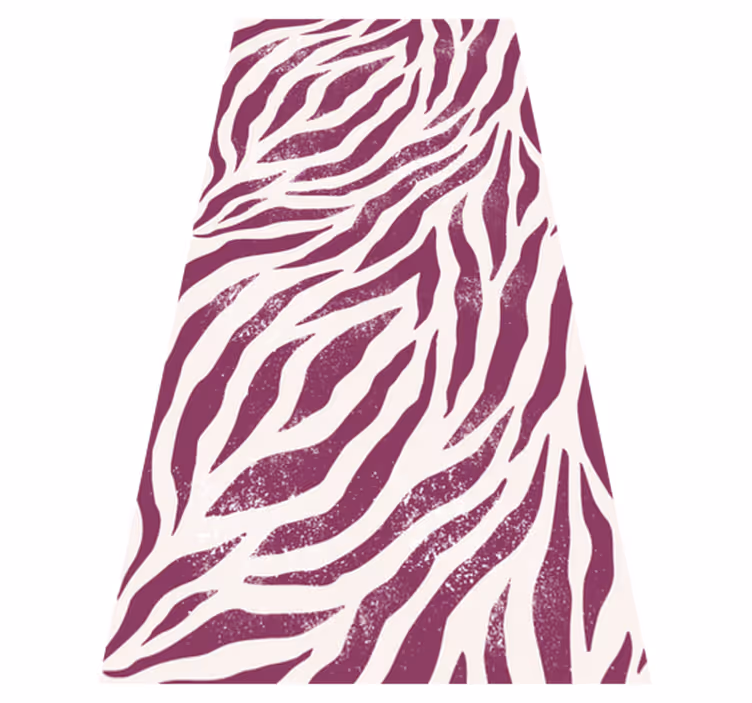 Animal print rug in purple and white zebra pattern - TenStickers
