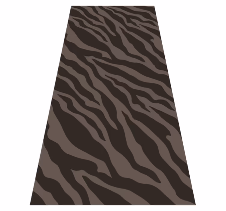 Dark zebra pattern animal print rug - TenStickers