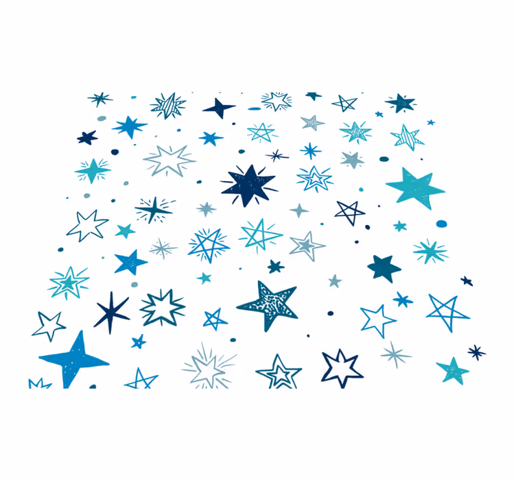 Star rug with geometric starry design - TenStickers