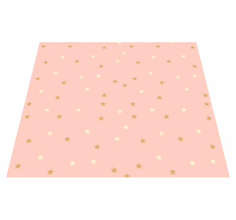 Star rug with tiny golden stars on pink - TenStickers
