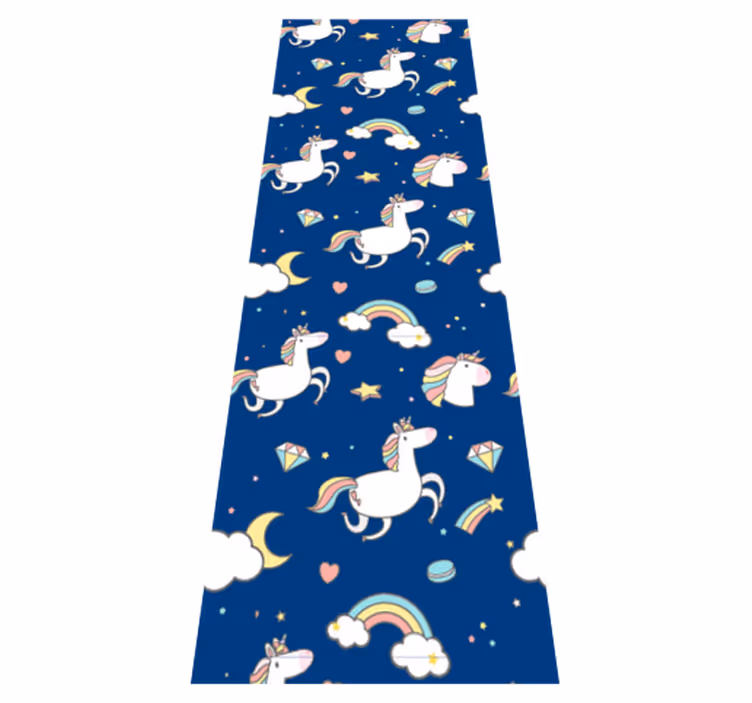 Star rug with unicorn and rainbow design - TenStickers