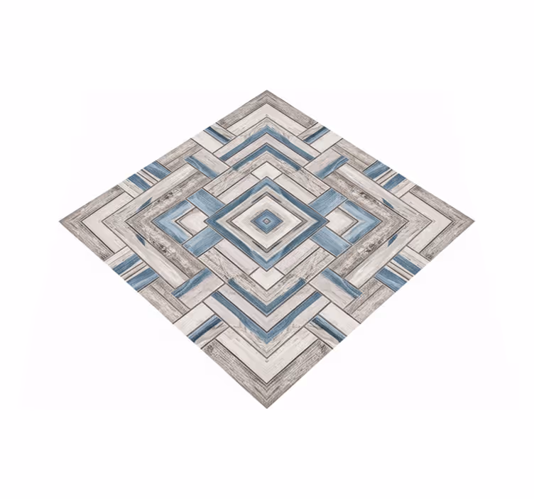 Living room rug rustic wood style - TenStickers