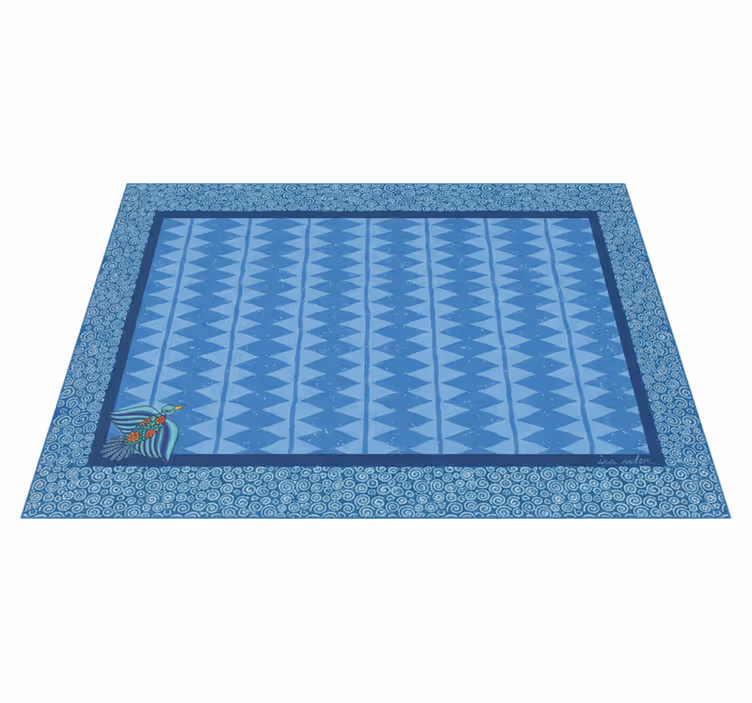 Living room rug with blue bird design - TenStickers