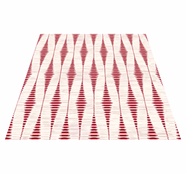 Geometric rug red rabaul ikat design - TenStickers