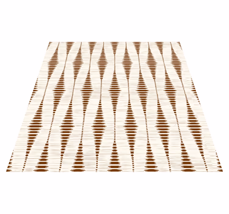 Geometric rug in chocolate brown rabaul ikat - TenStickers
